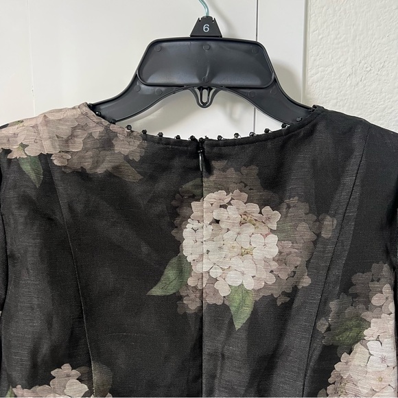 New Zimmermann Balance Long Sleeve Mini Dress in Black - Picture 10 of 15